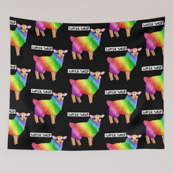 Item preview, Water Sheep Jeb Pewdiepie Minecraft Series designed and sold by ShopCanyonMoons.