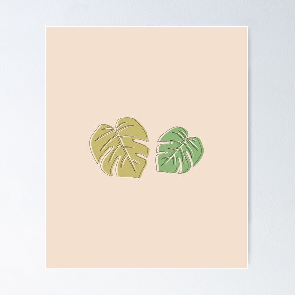 Item preview, leaves minimal abstract line art designed and sold by BeCoolArt.