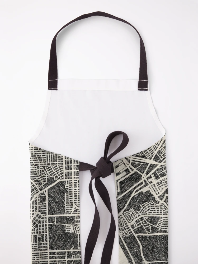 Aperçu 5 sur 6. Tablier avec l'œuvre Inglewood map California Ink lines créée et vendue par InkMaps.