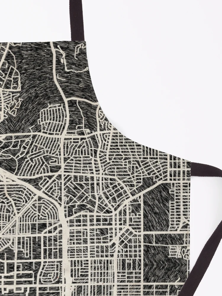 Aperçu 3 sur 6. Tablier avec l'œuvre Inglewood map California Ink lines créée et vendue par InkMaps.