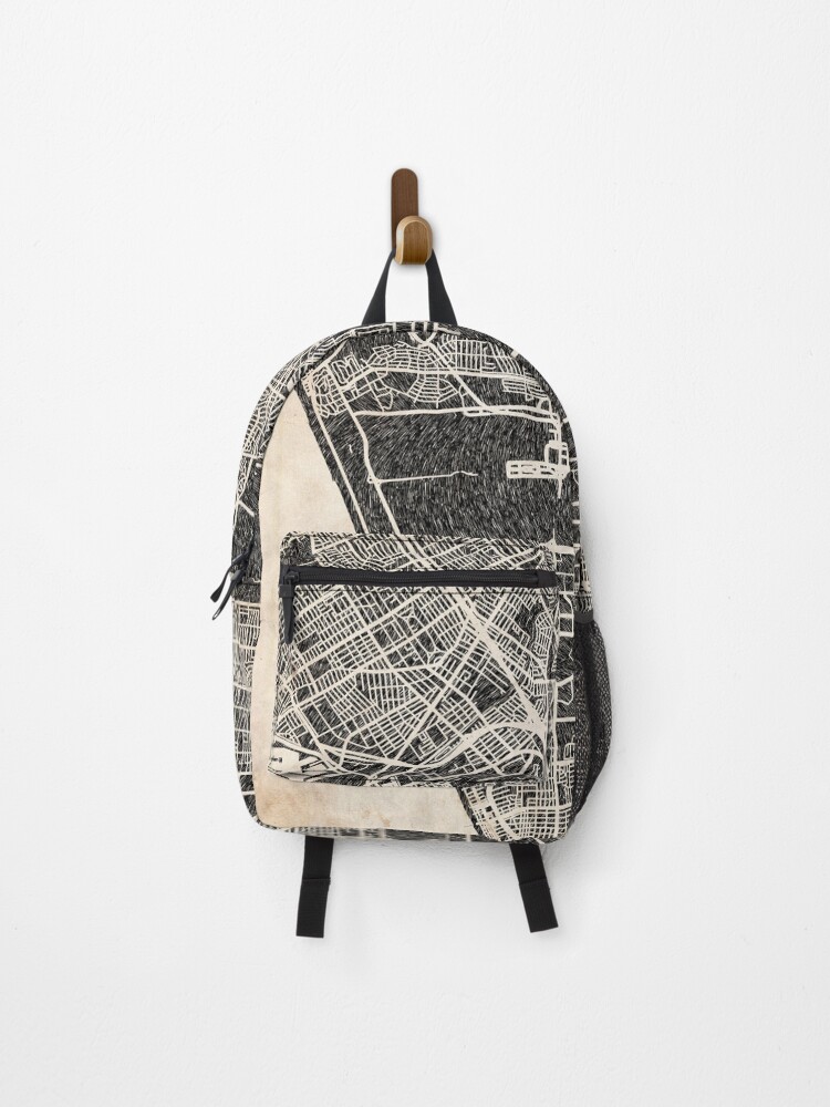 Imagen 1 de 3, Mochila con la obra Inglewood map California Ink lines 2, diseñada y vendida por InkMaps.