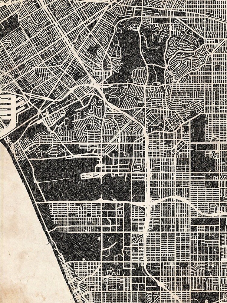Imagen 4 de 4, Funda de iPhone con la obra Inglewood map California Ink lines 2, diseñada y vendida por InkMaps.