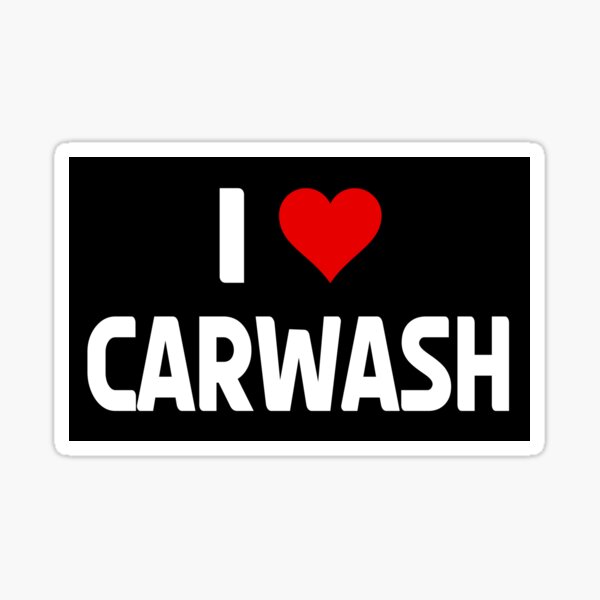 I love Carwash Heart Car Detailler Polisher Car Polish Car Lover Gift Sticker