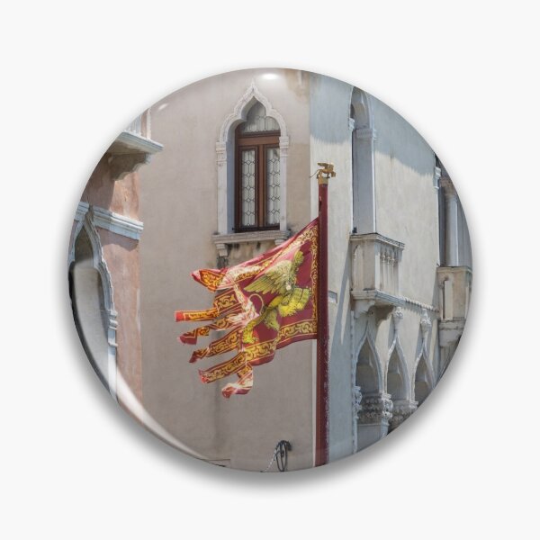 Item preview, Classic Venetian - Republic of Venice Flag of Saint Mark and Grand Canal Palace Facades designed and sold by Georgia Mizuleva.