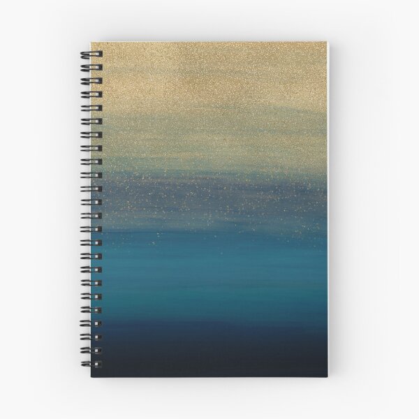 Item preview, Modern Gold Blue Brush Strokes Painting designed and sold by InovArtS.