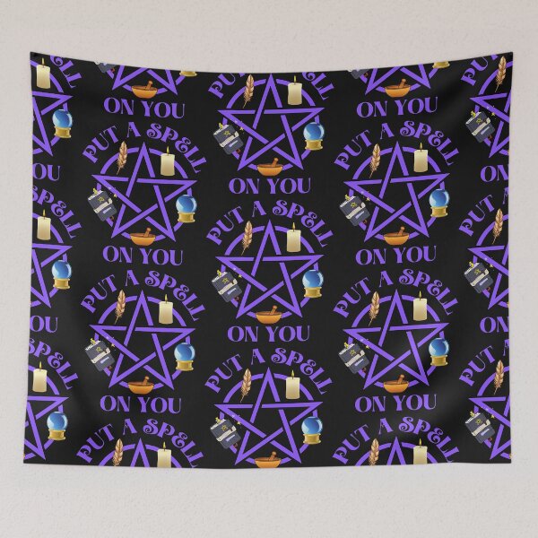 Item preview, PUT A SPELL ON YOU, COSMIC CALL, MAGIC MEME, CURSE, GOOD MAGIC, PENTAGRAM designed and sold by R B Chrystal.
