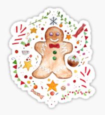 Pegatina Pan de jengibre de Navidad