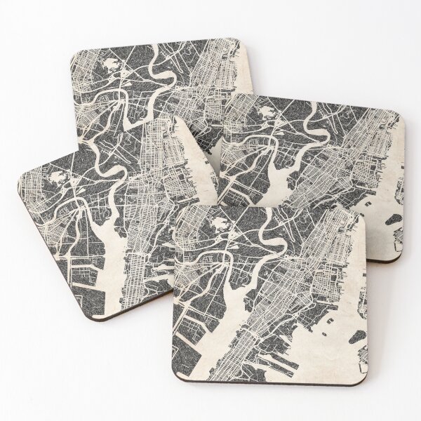 Item preview, Jersey City map New Jersey Ink lines 2 designed and sold by InkMaps.
