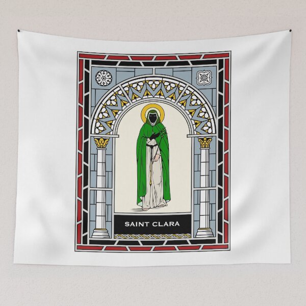 Item preview, ST CLARA (CLARE) OF ASSISI under STAINED GLASS designed and sold by CatholicSaints.