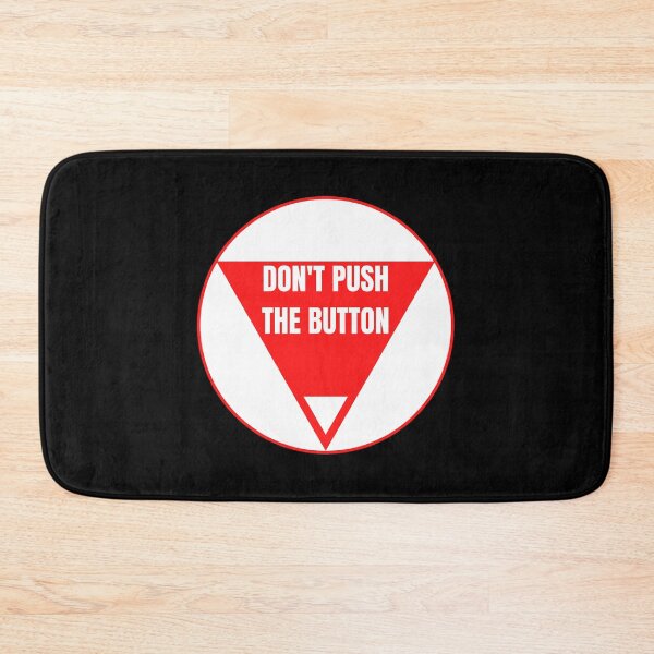 Item preview, Don't Push The Button | Funny Warning Sticker Red and White designed and sold by EarthReliant.