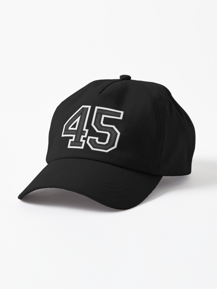 45 Black Jersey Sports Number forty-five Football 45 Cap for Sale