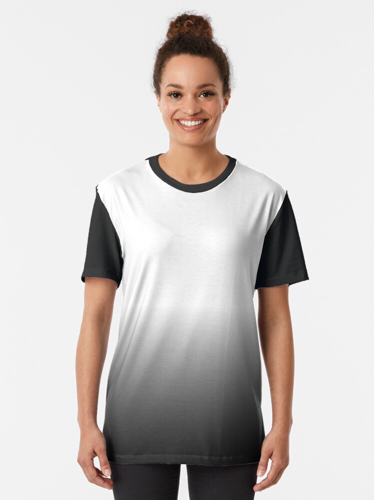 Black to White Gradient White Graphic T-Shirt | Redbubble