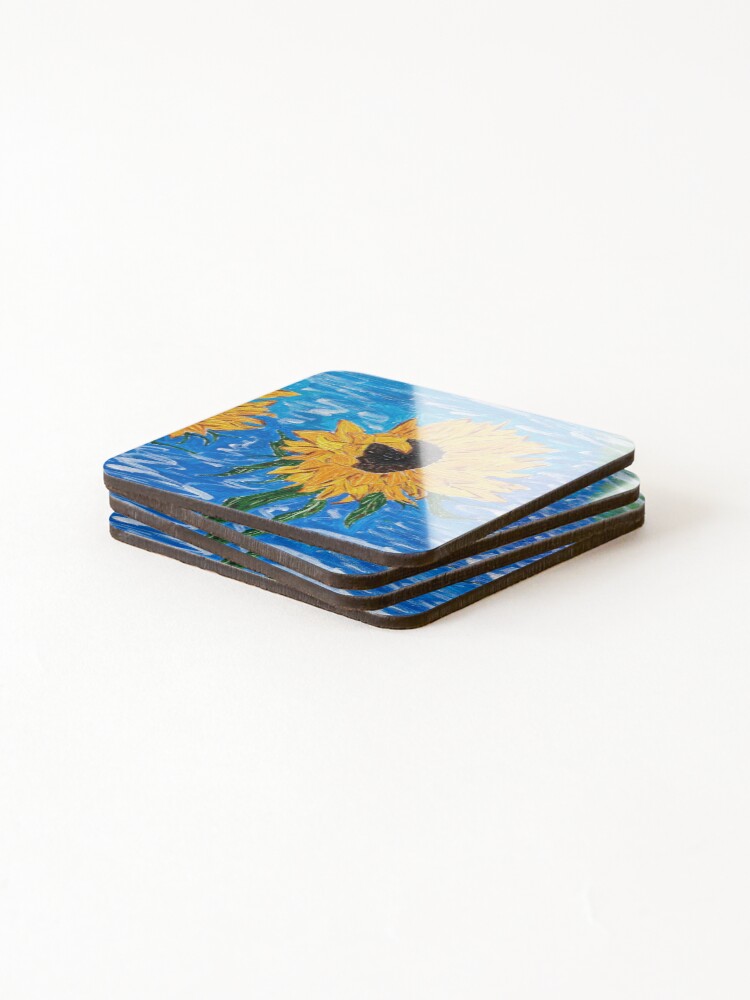 Thumbnail 4 of 5, Coasters (Set of 4), Sunflower designed and sold by RuthBreen1.