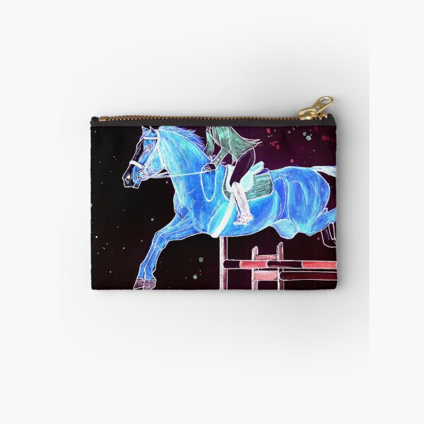 Item preview, Show jumping blue horse designed and sold by horseaddicted.