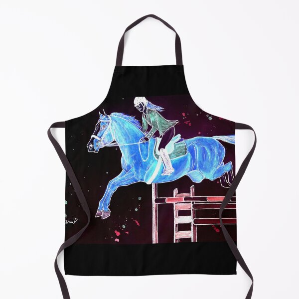 Item preview, Show jumping blue horse designed and sold by horseaddicted.