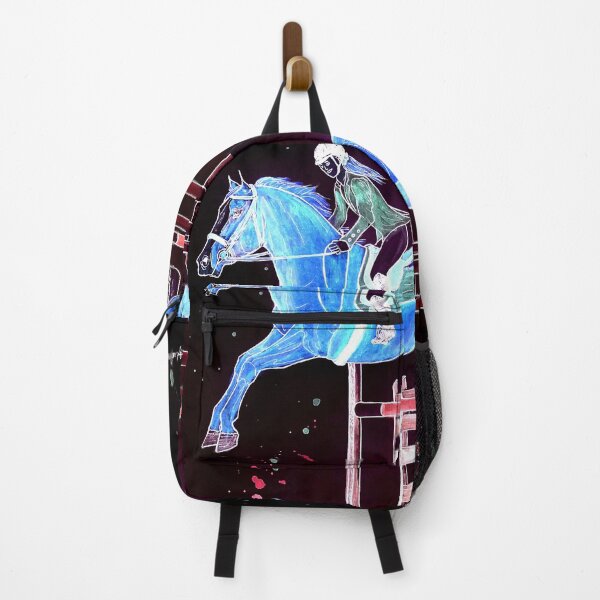 Item preview, Show jumping blue horse designed and sold by horseaddicted.