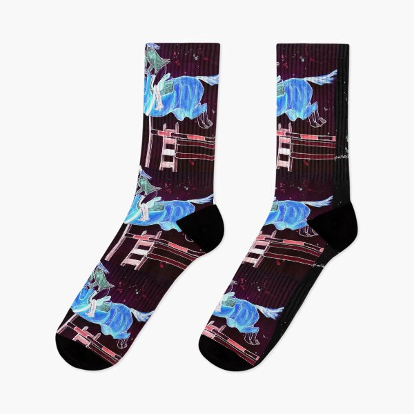 Item preview, Show jumping blue horse designed and sold by horseaddicted.