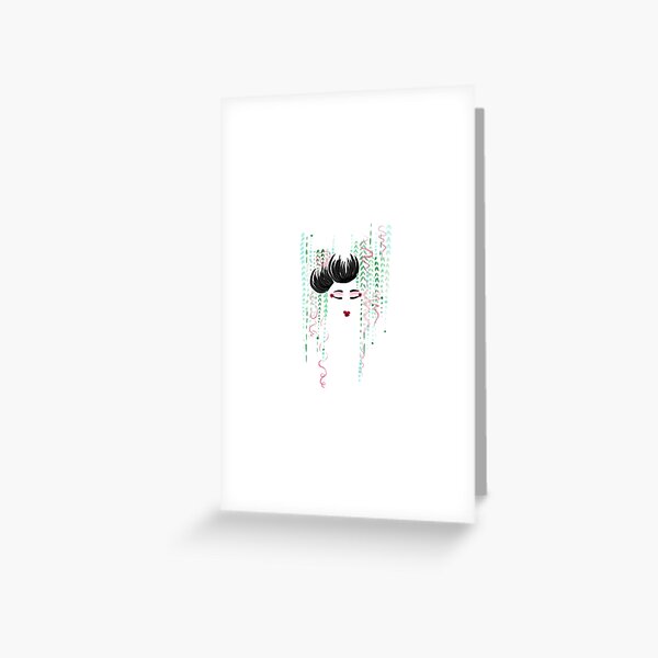 Japanese Geisha portrait Greeting Card