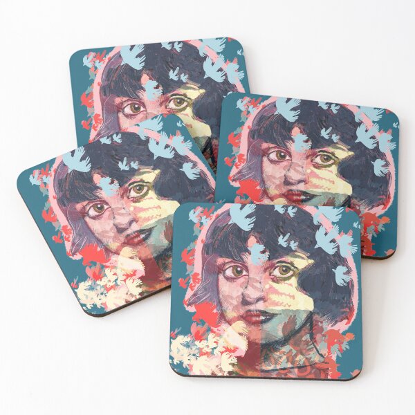 Item preview, No fear! Portrait of a woman and flock of birds designed and sold by Anna Dianda.