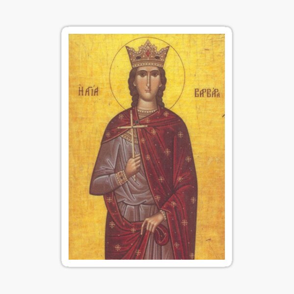 Saint Barbara Icon Sticker