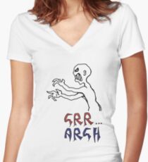 grr...argh with colour Women's Fitted V-Neck T-Shirt