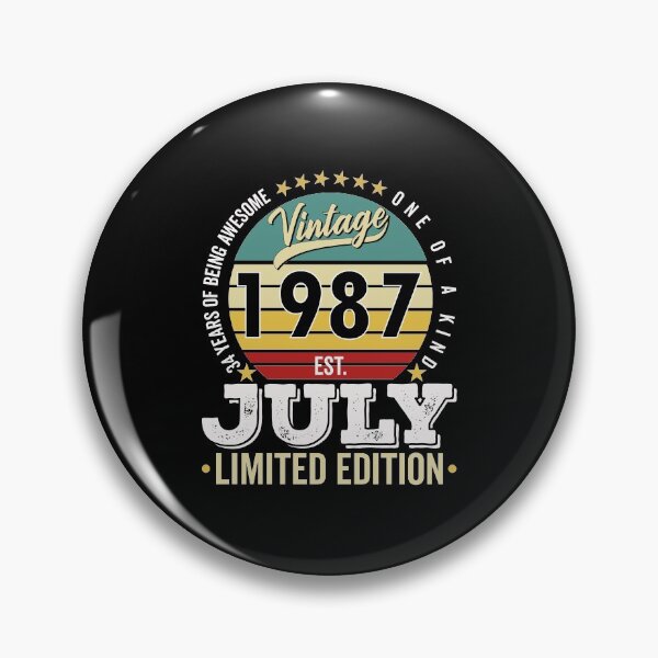 Item preview, 34 Years Of Being Awesome - One Of A Kind Limited Edition - 1987 Vintage 34s Retro, Classic, Cool, July Birthday.  designed and sold by ALITOPRINCE.