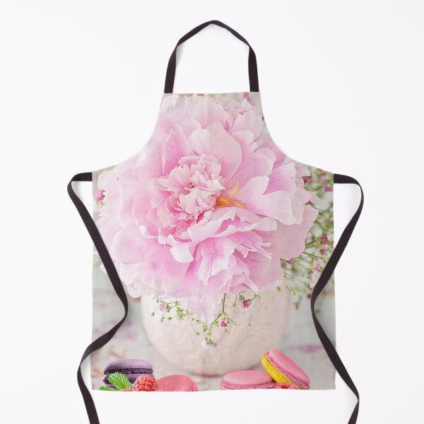 Item preview, Shabby Chic Peony In Vase Raspberries Fruit Pink Macaroons Dessert Cottage Decor designed and sold by Erika Bartha.