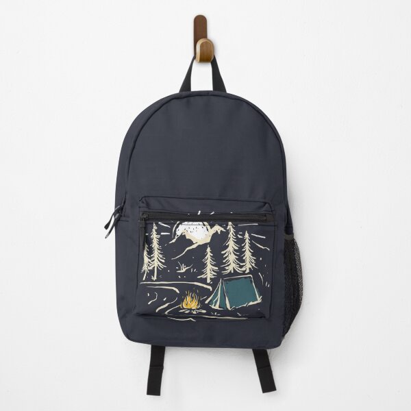 Item preview, Camping under the moon - hand drawn designed and sold by Ravensdesign.