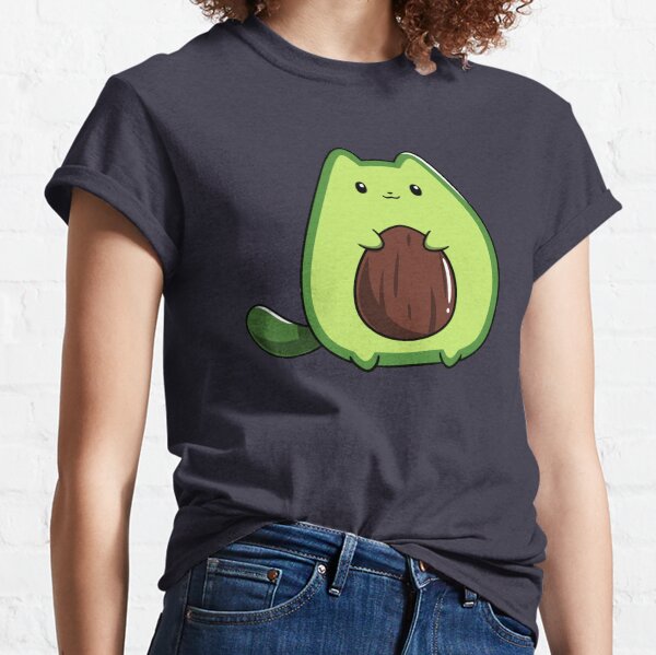 Cute Avocado Cat Classic T-Shirt