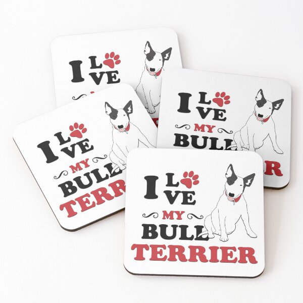 Item preview, I Love My Bull Terrier Dog designed and sold by Dog-Art-Shirt.