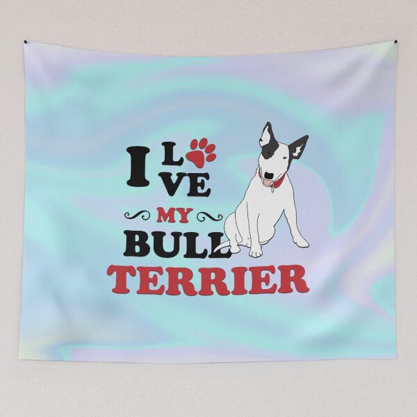 Item preview, I Love My Bull Terrier Dog designed and sold by Dog-Art-Shirt.