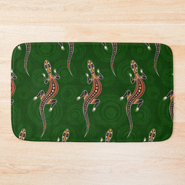 Item preview, Lizards pattern with abstract circles on background. Australian art. designed and sold by IndigoCat.