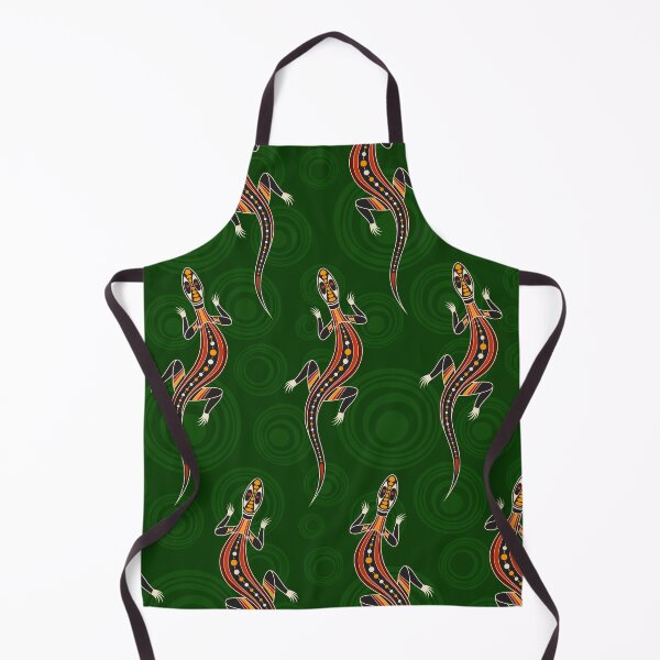 Item preview, Lizards pattern with abstract circles on background. Australian art. designed and sold by IndigoCat.