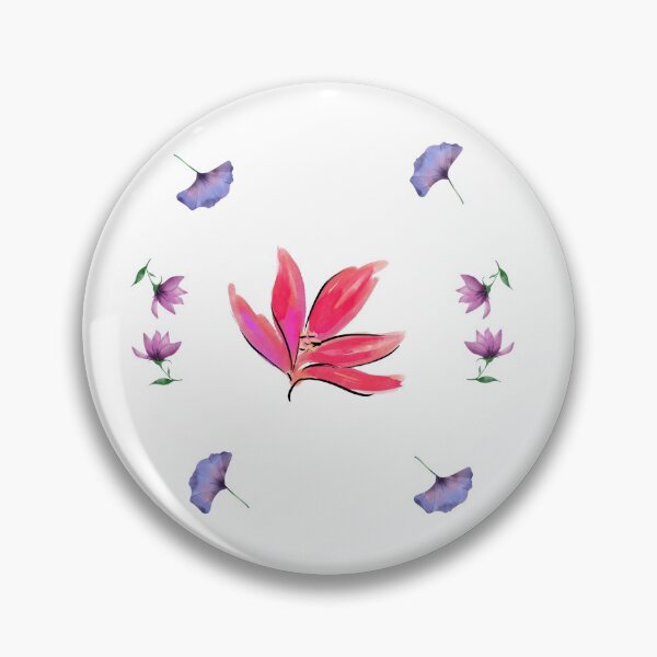 Item preview, Floral pattern with pink, purple, blue flowers designed and sold by NikitaAg.