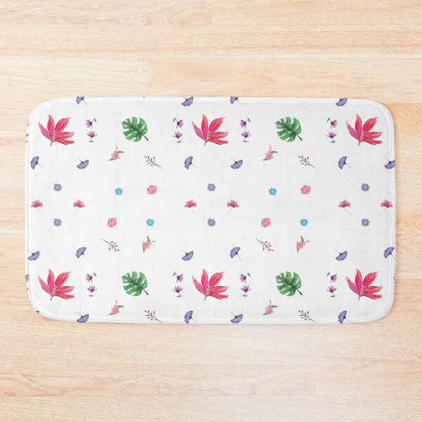 Item preview, Floral pattern with pink, purple, blue flowers designed and sold by NikitaAg.
