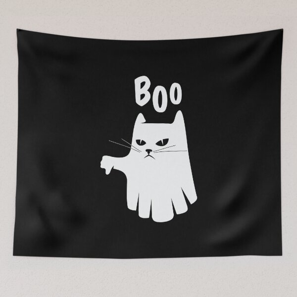 Item preview, Cat Ghost Boo Disapproving designed and sold by AwesomeProject.