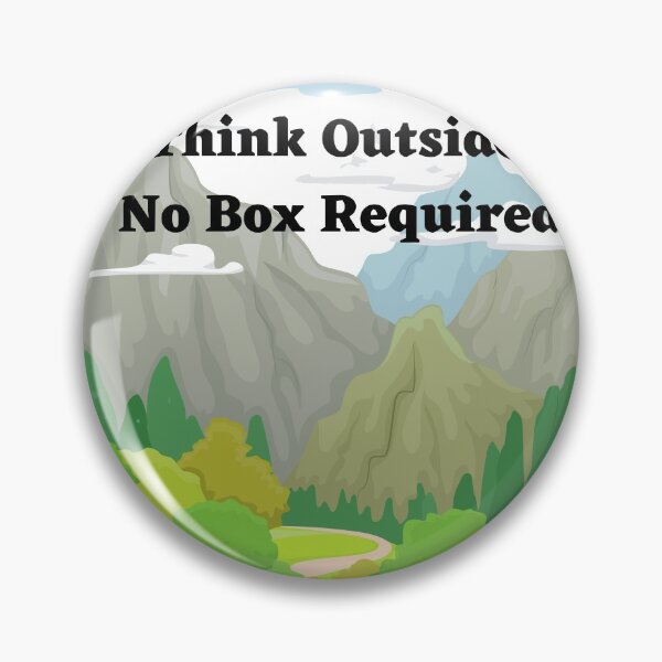 Item preview, Think Outside No Box Required Mountain Scene designed and sold by Darlene Douglas-Jackson.