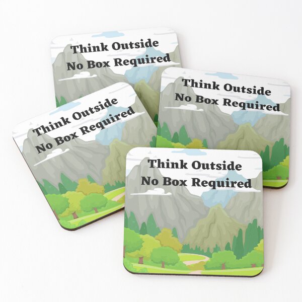 Item preview, Think Outside No Box Required Mountain Scene designed and sold by Darlene Douglas-Jackson.