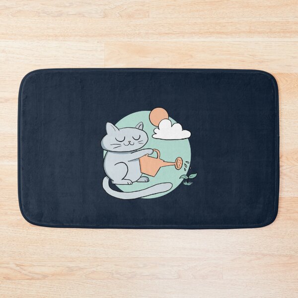 Item preview, cat watering plants - cute  designed and sold by Patrick Gervacio.