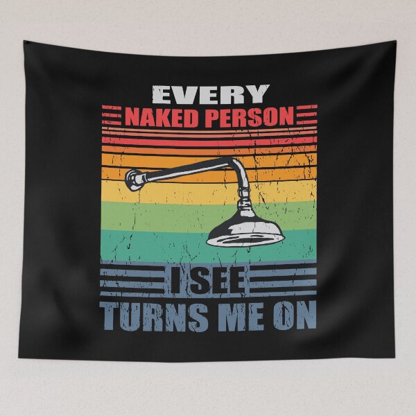 Item preview, Showerhead Shower Head Naked Person Batroom Nude Funny WC Quote designed and sold by TheAplus.