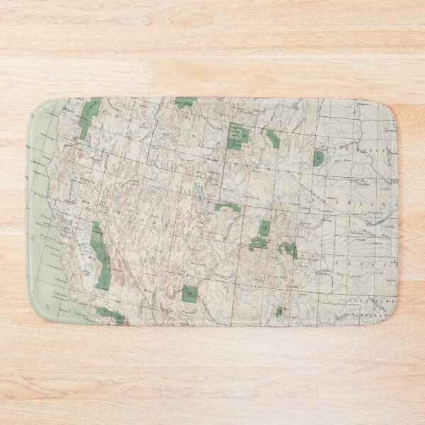 Item preview, Old Western US National Forests & Parks Map (1898) Vintage West Coast Woodland Reserves Atlas designed and sold by BravuraMedia.
