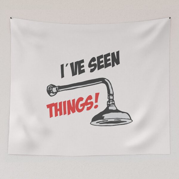 Item preview, Shower Head Seen Things Showerhead Bathroom Funny WC Quote designed and sold by TheAplus.