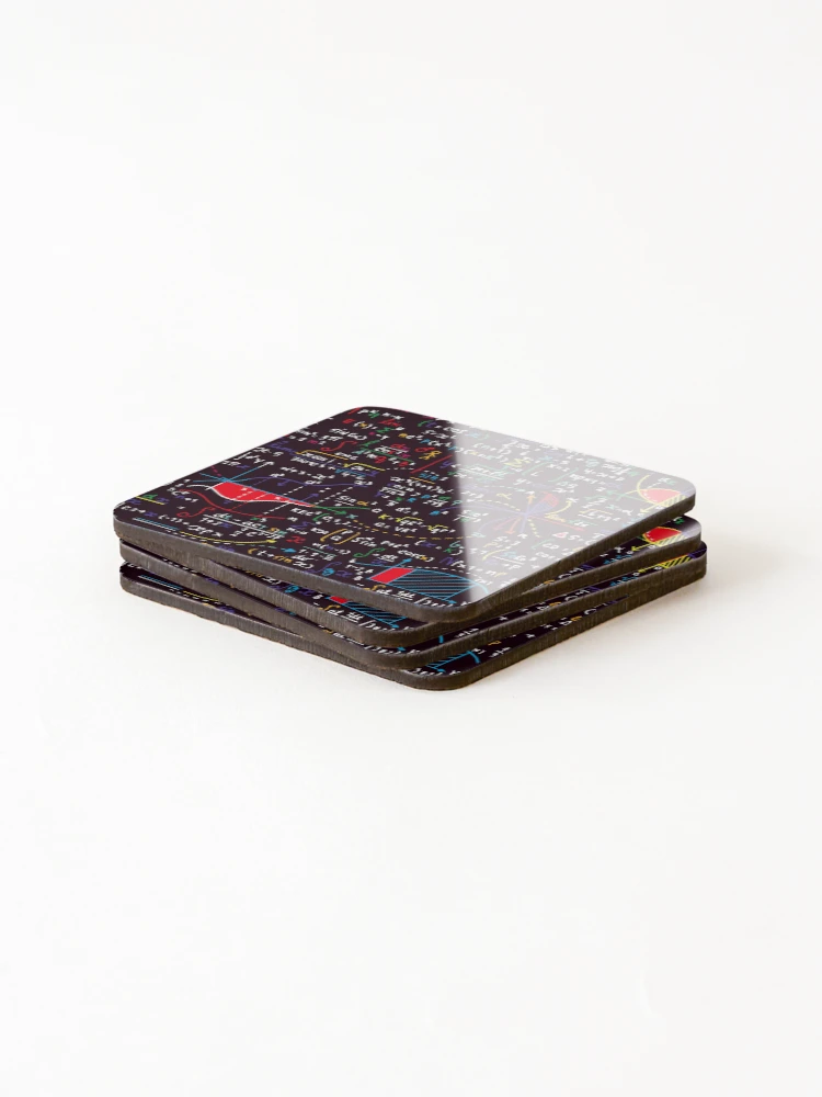 Thumbnail 4 of 5, Coasters (Set of 4), Colorful Math Design designed and sold by Divine Ease.