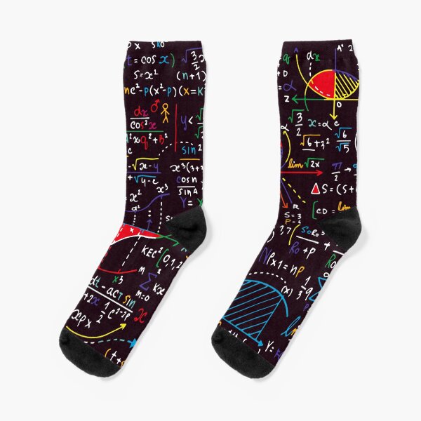Buntes Mathe-Design Socken