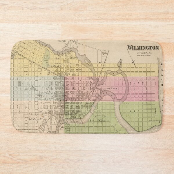 Item preview, Old Wilmington DE Map (1868) Delaware Corporate Capital of the World Vintage Atlas designed and sold by BravuraMedia.