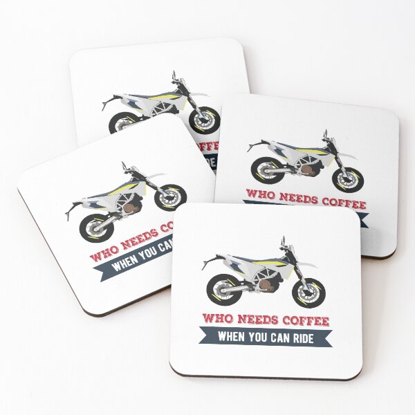 Item preview, Motorcycle Husqvarna 701 quote Who Needs Coffee When You Can Ride designed and sold by WiredDesigns.