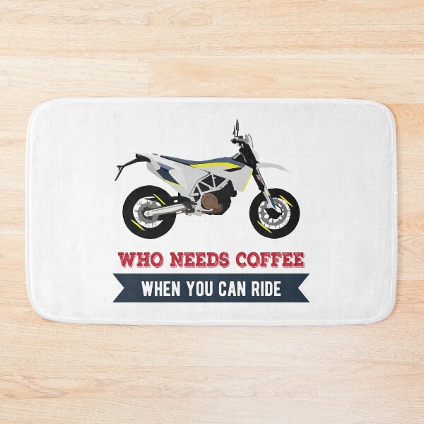 Item preview, Motorcycle Husqvarna 701 quote Who Needs Coffee When You Can Ride designed and sold by WiredDesigns.