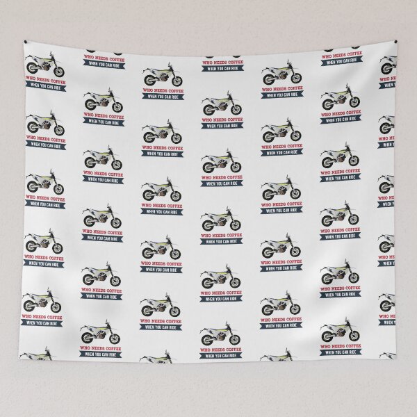 Item preview, Motorcycle Husqvarna 701 quote Who Needs Coffee When You Can Ride designed and sold by WiredDesigns.