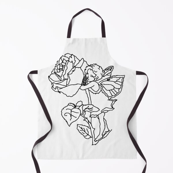 Item preview, Fairy Hugging A Flower Vintage Print designed and sold by PorcelaineGhost.