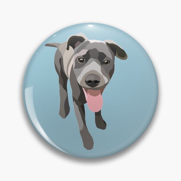 Item preview, Blue Staffy Dog Portrait Digital Illustration designed and sold by sherylwylie.